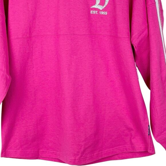 Disney Spirit Jersey NWT Disneyland Imagination Pink Adult Sz M Glitter Glam - Picture 7 of 11